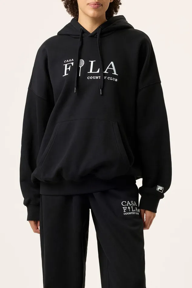 Sweatshirts and Hoodies Women Fila Casa Fila Country Club Hoodie 001 Black Sweatshirts and Hoodies Women Fila Casa Fila Country Club Hoodie 001 Black
