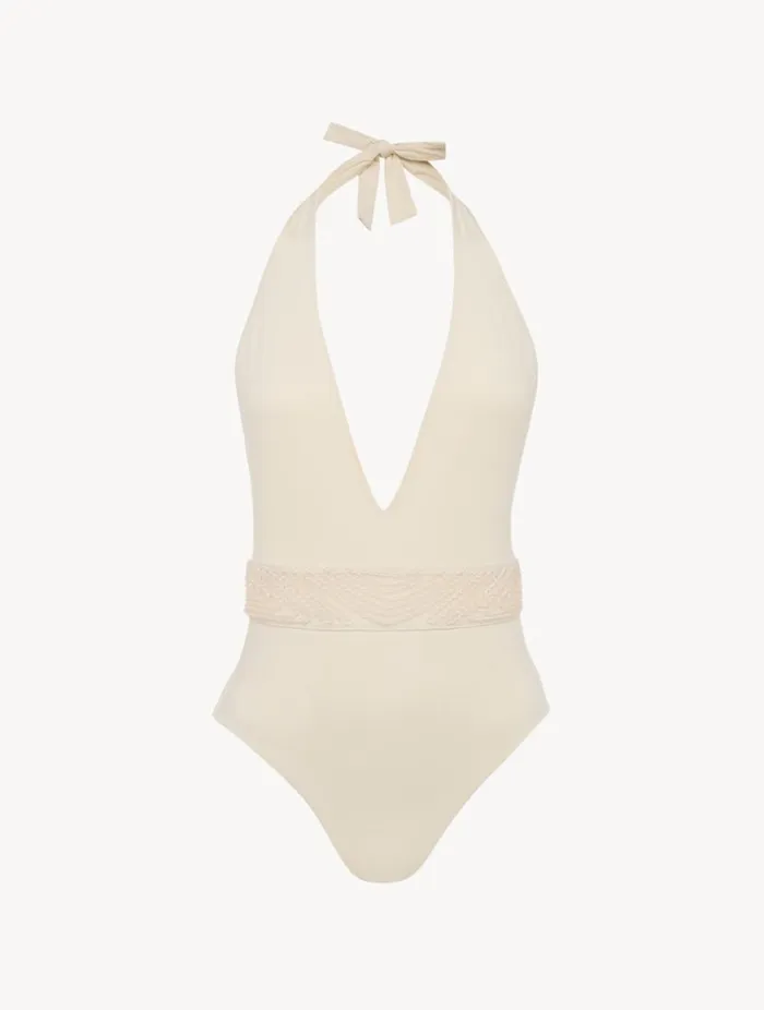 Swimsuit In Champagne With Beading Swim La Perla OnePiece Bathing Suits