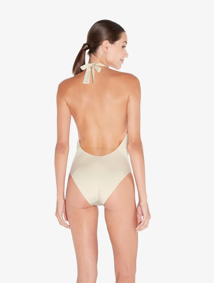 Swimsuit In Champagne With Beading Swim La Perla OnePiece Bathing Suits