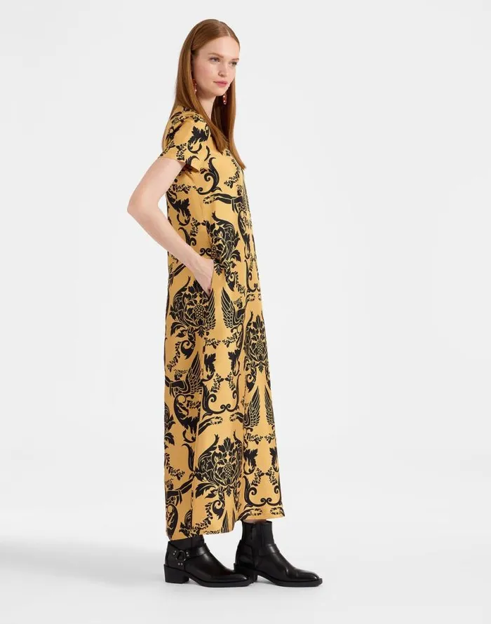 Swing Dress Cherubs Gold Women La Double J Dresses