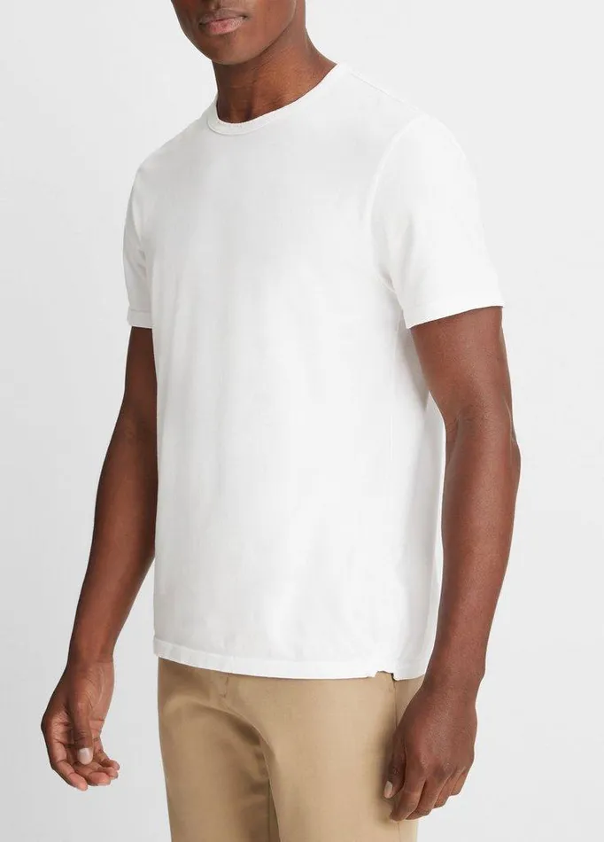 TShirts and Polos Men Vince Garment Dye ShortSleeve Crew Neck TShirt Optic White TShirts and Polos Men Vince Garment Dye ShortSleeve Crew Neck TShirt Optic White