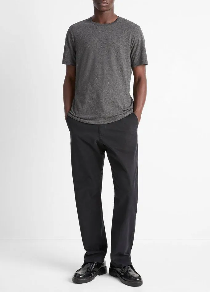 TShirts and Polos Men Vince Pima Cotton Crew Neck TShirt Heather Carbon