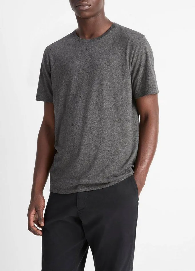 TShirts and Polos Men Vince Pima Cotton Crew Neck TShirt Heather Carbon TShirts and Polos Men Vince Pima Cotton Crew Neck TShirt Heather Carbon