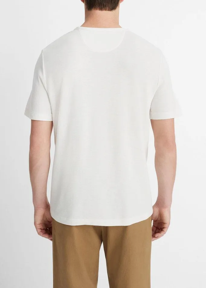 TShirts and Polos Men Vince Pima Cotton Piqu Crew Neck TShirt Alabaster TShirts and Polos Men Vince Pima Cotton Piqu Crew Neck TShirt Alabaster