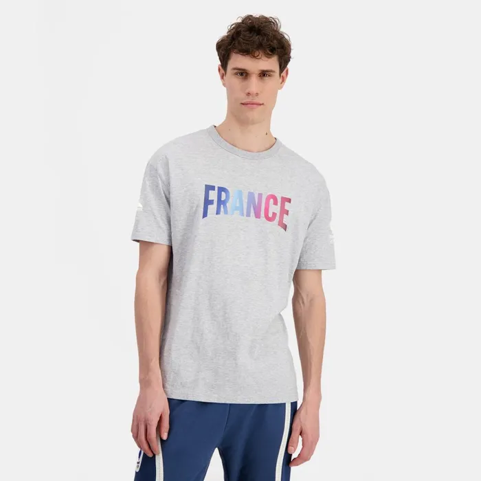Tshirts And Tops Men Le Coq Sportif France039s Olympic Team TShirt Gris Chin Clair Tshirts And Tops Men Le Coq Sportif France039s Olympic Team TShirt Gris Chin Clair