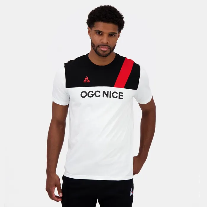 Tshirts And Tops Men Le Coq Sportif OGC Nice TShirt New Optical White