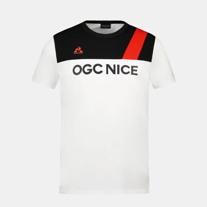Tshirts And Tops Men Le Coq Sportif OGC Nice TShirt New Optical White