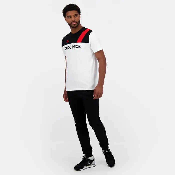 Tshirts And Tops Men Le Coq Sportif OGC Nice TShirt New Optical White
