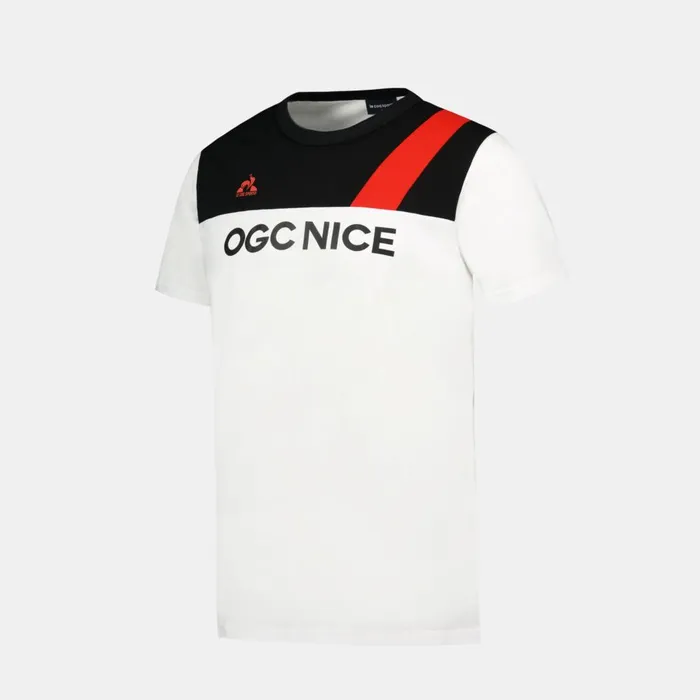 Tshirts And Tops Men Le Coq Sportif OGC Nice TShirt New Optical White
