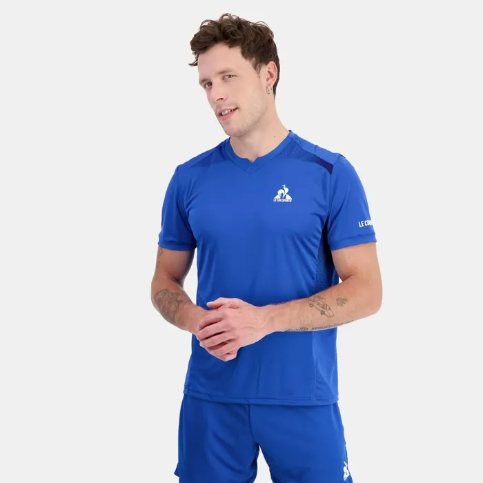 Tshirts And Tops Men Le Coq Sportif Performance Tennis TShirt Lapis Blue