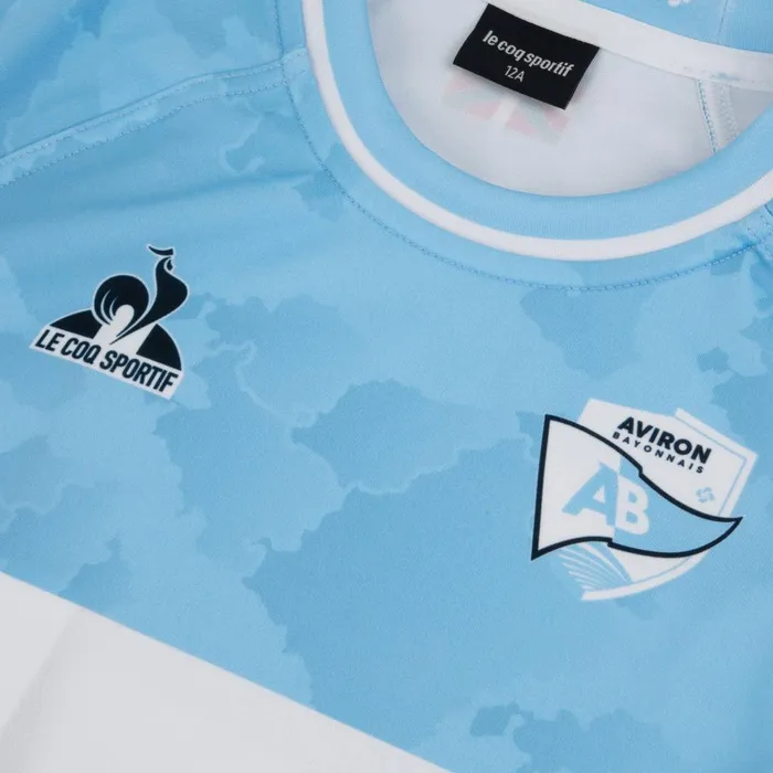 Tshirts Kids Le Coq Sportif Aviron Bayonnais 8211 Match Outfit TShirt Kids Fly Bluenew Optical White