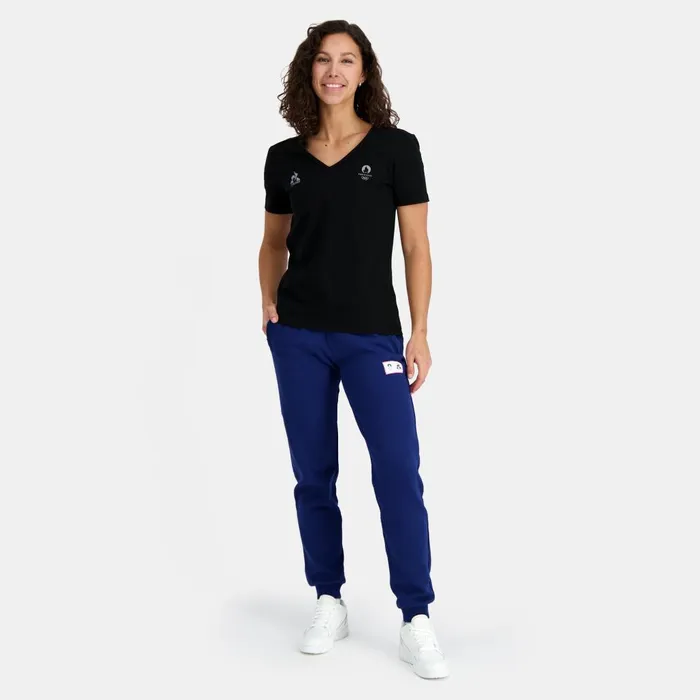 Tshirts Polos Shirts And Tops Women Le Coq Sportif Paris 2024 TShirt Black