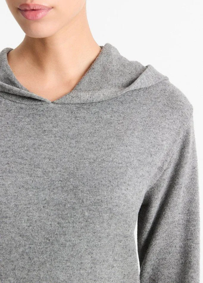 TShirts Women Vince Cozy LongSleeve Hoodie Dark Heather Grey