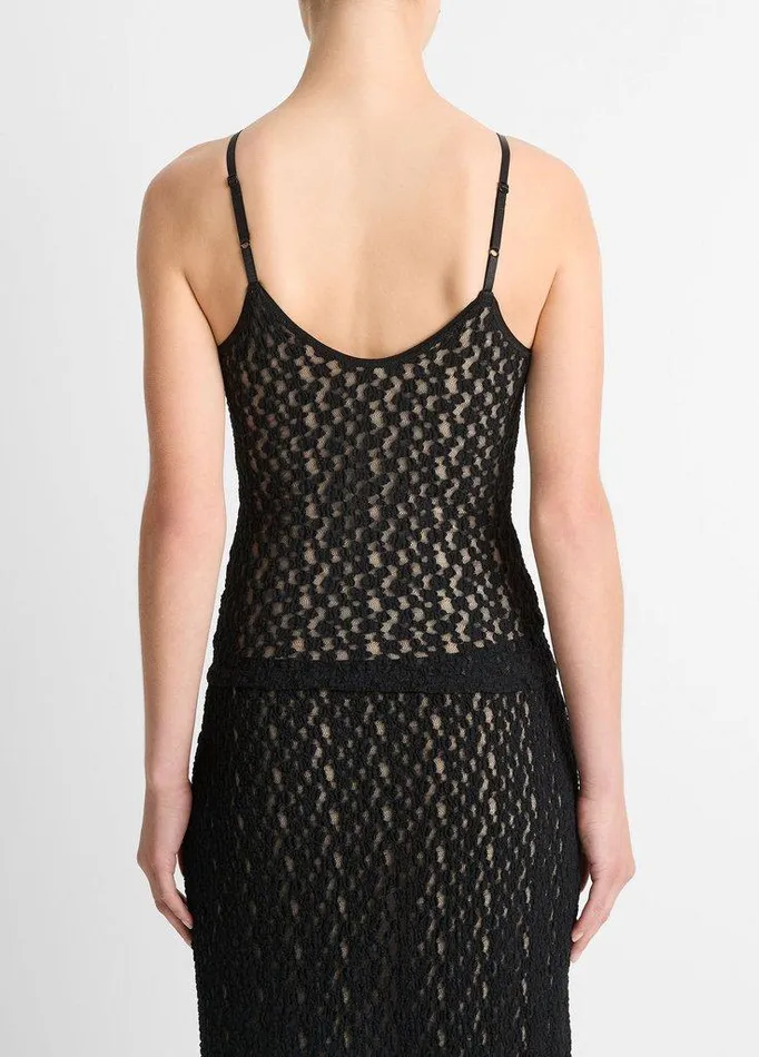 TShirts Women Vince Floral Smocked Camisole Black TShirts Women Vince Floral Smocked Camisole Black