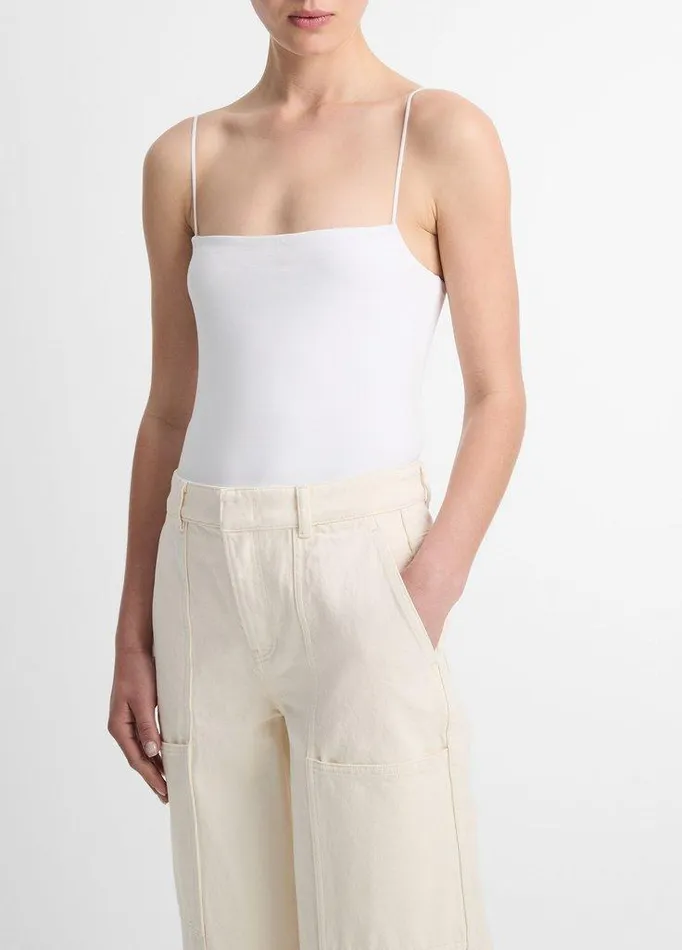 TShirts Women Vince Pima Cotton Camisole Optic White TShirts Women Vince Pima Cotton Camisole Optic White