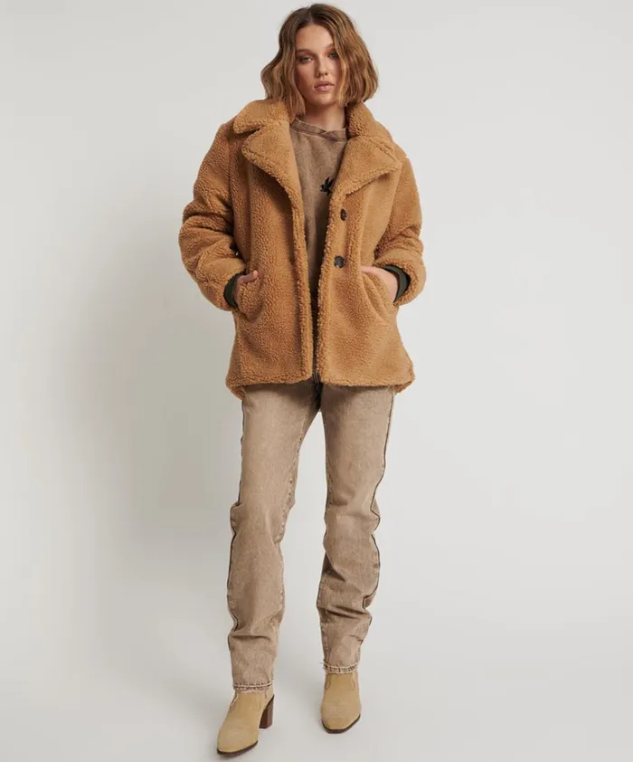 TAN TEDDY COAT Women One Teaspoon Jackets