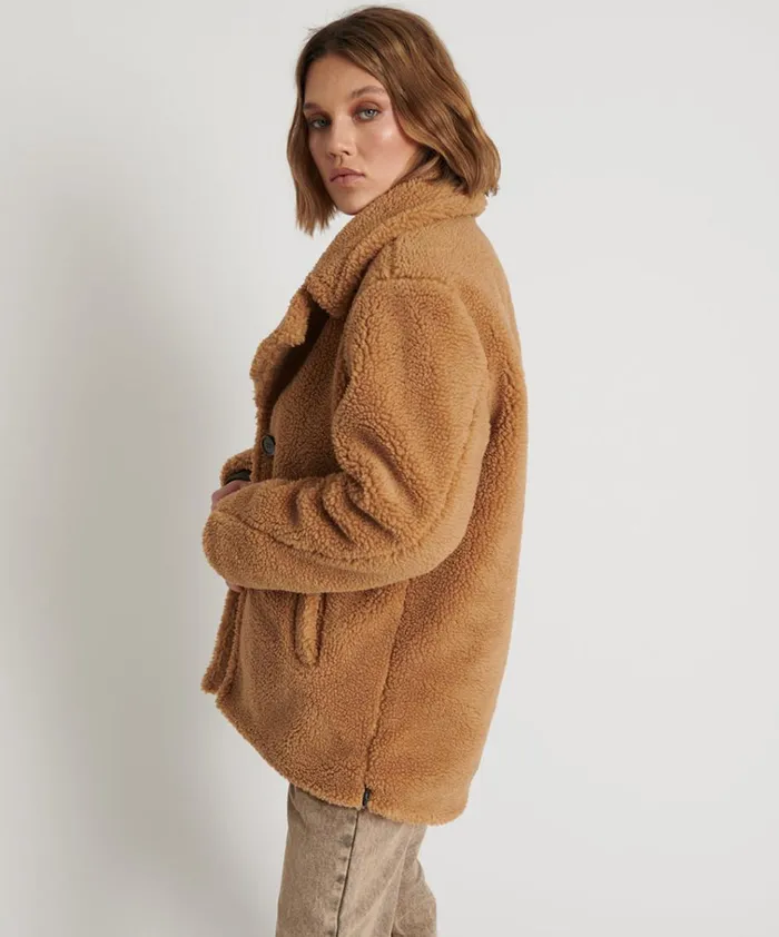 TAN TEDDY COAT Women One Teaspoon Jackets TAN TEDDY COAT Women One Teaspoon Jackets