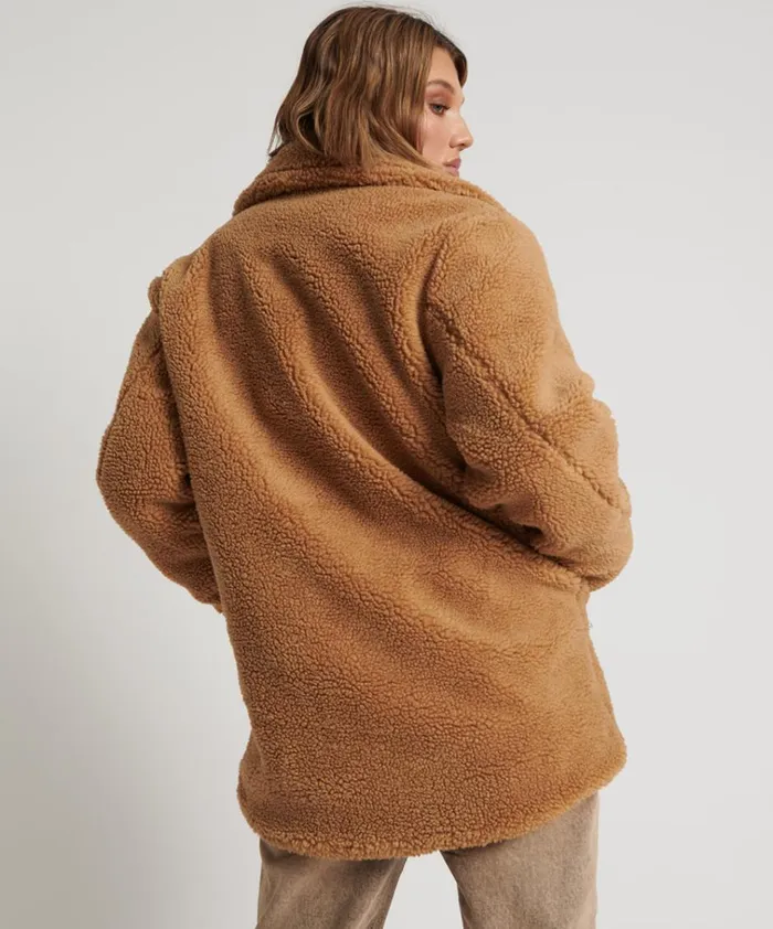 TAN TEDDY COAT Women One Teaspoon Jackets TAN TEDDY COAT Women One Teaspoon Jackets