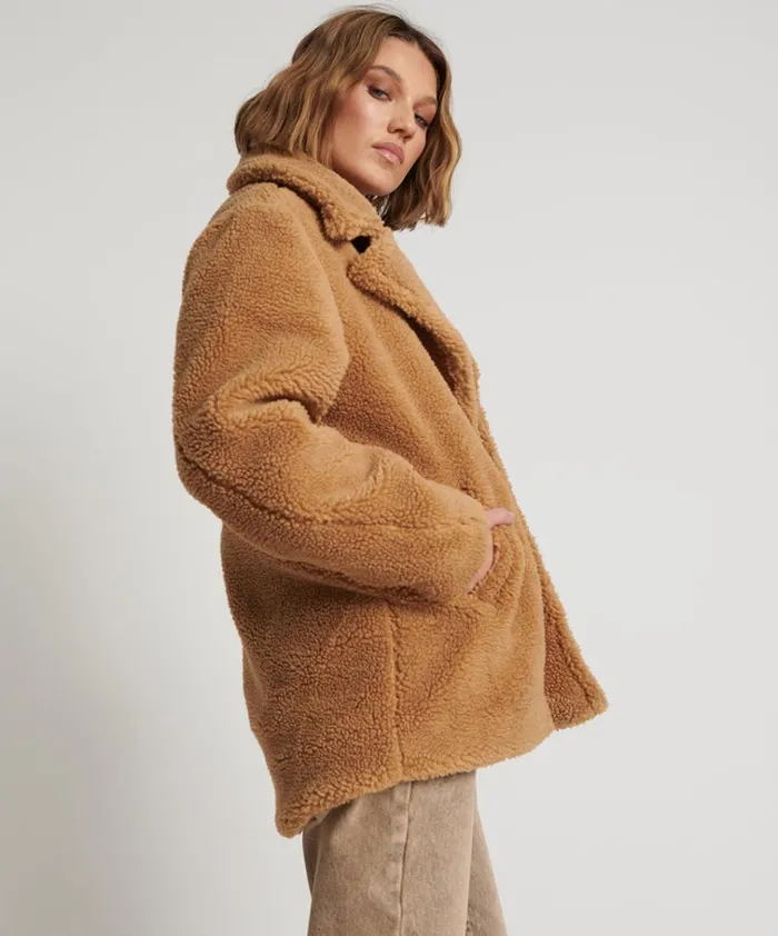 TAN TEDDY COAT Women One Teaspoon Jackets TAN TEDDY COAT Women One Teaspoon Jackets