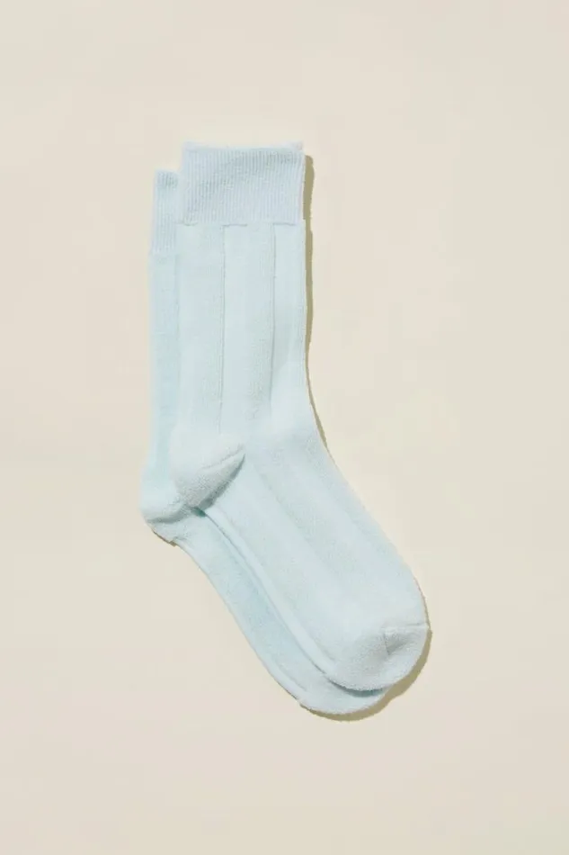 Terry Icon Sock Vista Bluestripe Women Cotton On Socks