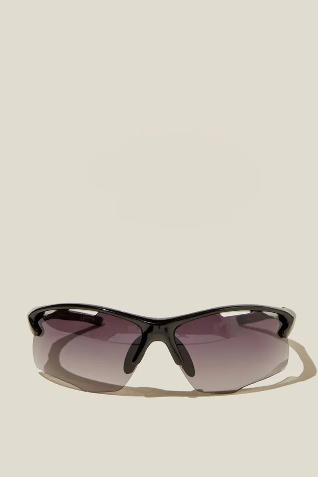 The Accelerate Sunglasses Black Black Smoke Gradient Men Cotton On Sunglasses