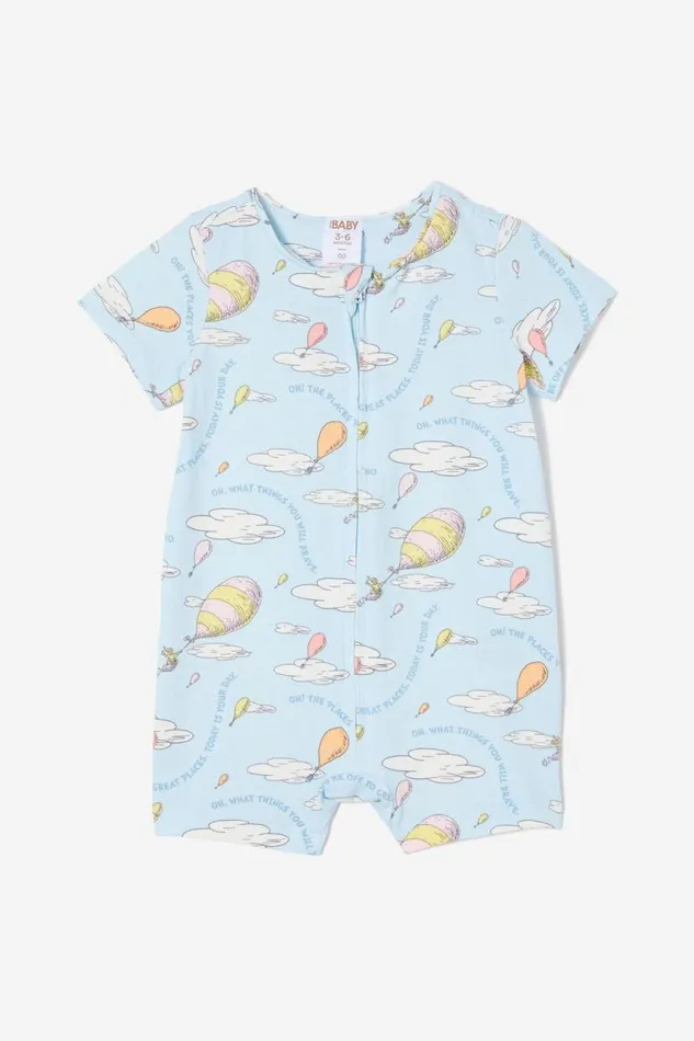 The Billie Short Sleeve Zip Romper License Lcn Drs Frosty Blueoh The Places Baby Cotton On Rompers and Bubbysuits The Billie Short Sleeve Zip Romper License Lcn Drs Frosty Blueoh The Places Baby Cotton On Rompers and Bubbysuits