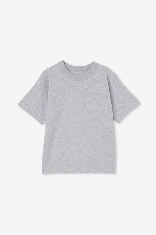 The Essential Short Sleeve Tee Fog Grey Marle Boys Cotton On Tops and TShirts