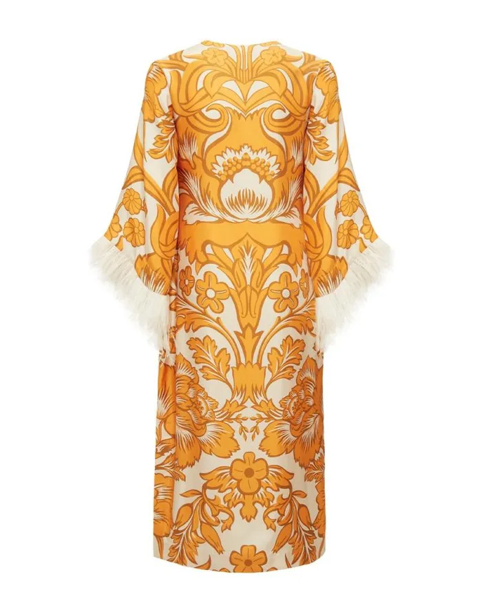 The Kaftan With Feathers Vava Place Gold Women La Double J Dresses The Kaftan With Feathers Vava Place Gold Women La Double J Dresses