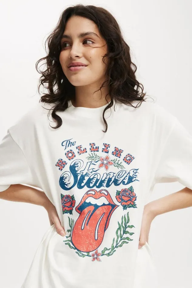The Lcn Boxy Graphic Tee Lcn Bra Rolling Stones Tongue Flowersvw Women Cotton On Tops The Lcn Boxy Graphic Tee Lcn Bra Rolling Stones Tongue Flowersvw Women Cotton On Tops