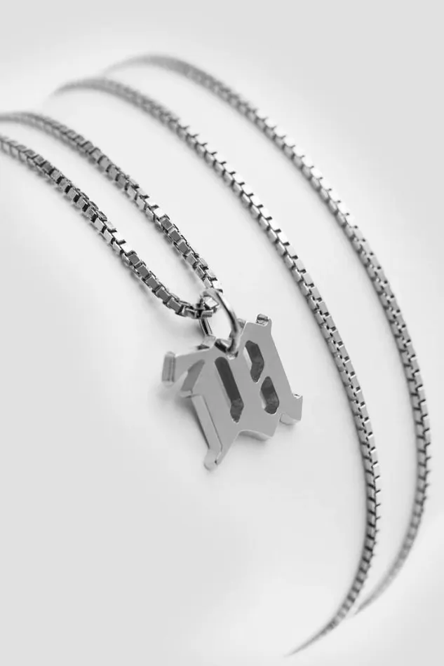 The M Necklace Silver WomenMen MISBHV Jewelry