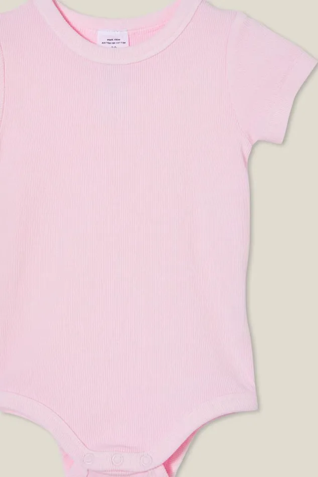 The Short Sleeve Rib Bubbysuit Ballerina Wash Baby Cotton On Rompers and Bubbysuits The Short Sleeve Rib Bubbysuit Ballerina Wash Baby Cotton On Rompers and Bubbysuits