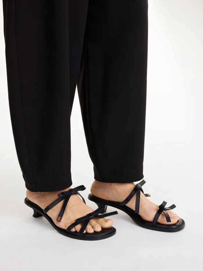 Tianno Leather Sandals Black Women By Malene Birger Shoes