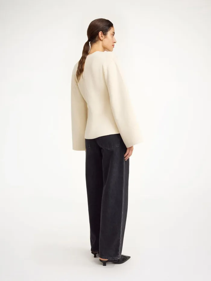 Tinley WoolBlend Cardigan Soft White Women By Malene Birger Knitwear