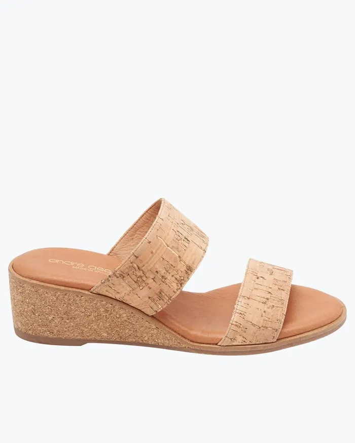 Tommy Bahama Andr Assous Gwenn Elastic Wedge Sandals Silver Women Shoes and Sandals