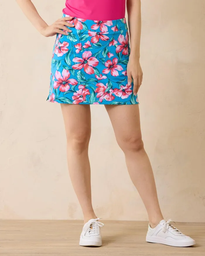Tommy Bahama Aubrey St Barts Blossom IslandZone Skort Pacific Cyan Women Skirts Tommy Bahama Aubrey St Barts Blossom IslandZone Skort Pacific Cyan Women Skirts
