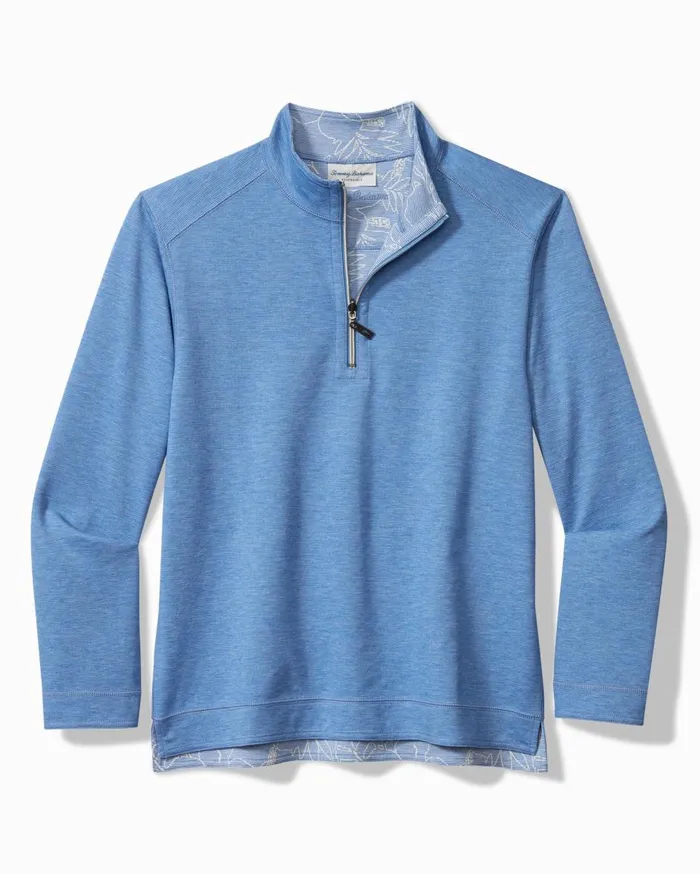 Tommy Bahama Big and Tall Monstera Fade IslandZone HalfZip Sweatshirt Ultimate Gray Big and Tall Sweatshirts and Sweaters Tommy Bahama Big and Tall Monstera Fade IslandZone HalfZip Sweatshirt Ultimate Gray Big and Tall Sweatshirts and Sweaters