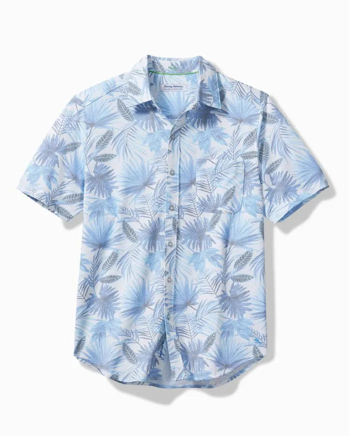 Tommy Bahama Big and Tall San Lucio Falling Fronds Knit Stretch Shirt Kingdom Blue Big and Tall Shirts Tommy Bahama Big and Tall San Lucio Falling Fronds Knit Stretch Shirt Kingdom Blue Big and Tall Shirts