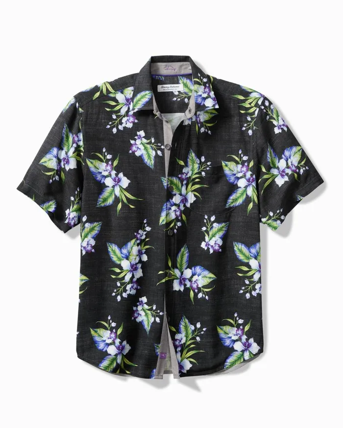 Tommy Bahama Big and Tall San Lucio Perfectly Paradise Knit Stretch Shirt Macaw Big and Tall Shirts