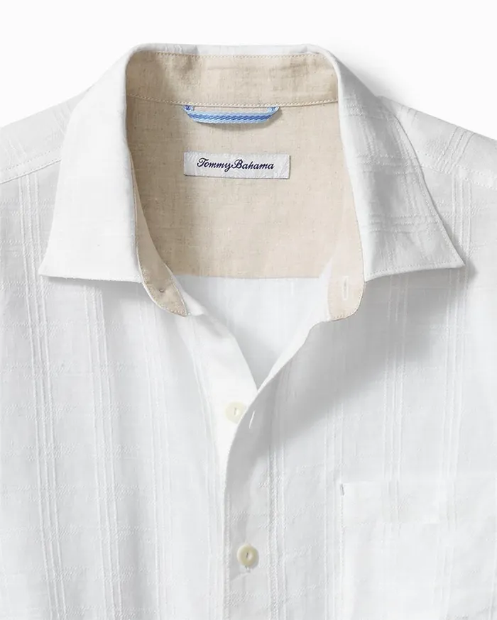 Tommy Bahama Big and Tall Ventana Plaid Linen Shirt White Big and Tall Shirts Tommy Bahama Big and Tall Ventana Plaid Linen Shirt White Big and Tall Shirts