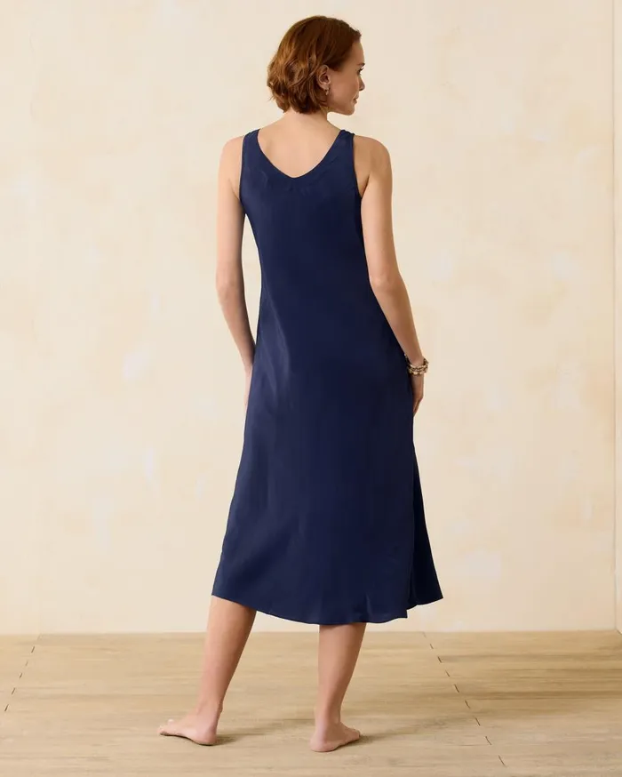 Tommy Bahama Calypso Crepe BiasCut Coverup Dress Mare Navy Women Dresses Tommy Bahama Calypso Crepe BiasCut Coverup Dress Mare Navy Women Dresses