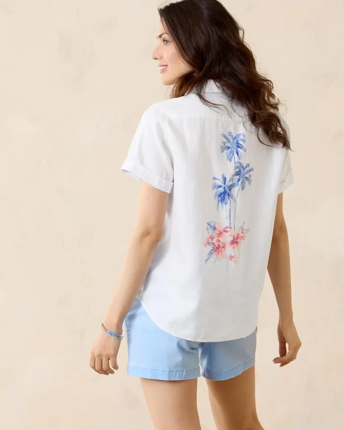Tommy Bahama Chambray All Day Coastalina Shirt Light Storm Wash Women Tops and Shirts Tommy Bahama Chambray All Day Coastalina Shirt Light Storm Wash Women Tops and Shirts