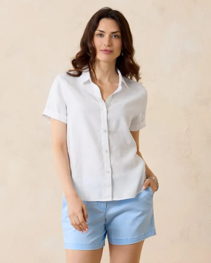 Tommy Bahama Chambray All Day Coastalina Shirt Light Storm Wash Women Tops and Shirts Tommy Bahama Chambray All Day Coastalina Shirt Light Storm Wash Women Tops and Shirts