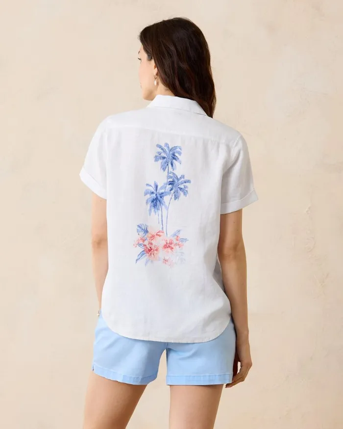 Tommy Bahama Chambray All Day Coastalina Shirt Light Storm Wash Women Tops and Shirts Tommy Bahama Chambray All Day Coastalina Shirt Light Storm Wash Women Tops and Shirts