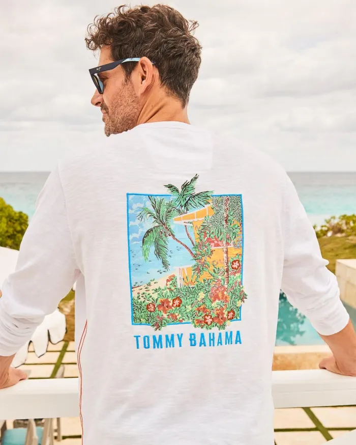 Tommy Bahama Coastal Comforts LongSleeve Lux TShirt White Men TShirts