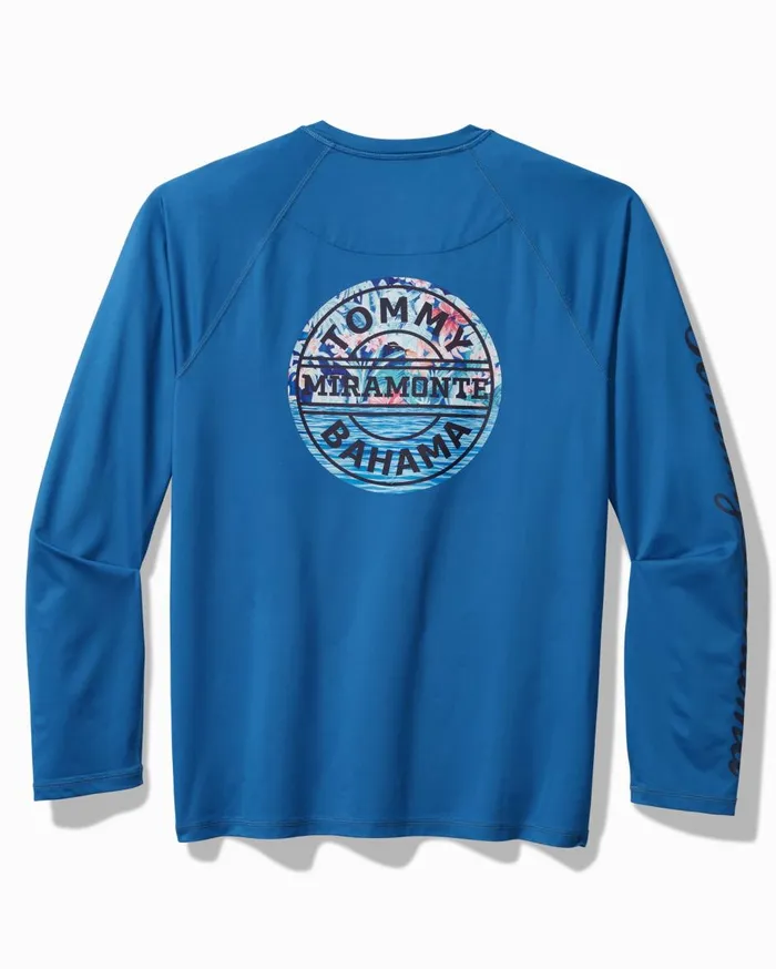 Tommy Bahama Desert Vista IslandZone Rash Guard Pure Coral Men Swim and Boardshorts Tommy Bahama Desert Vista IslandZone Rash Guard Pure Coral Men Swim and Boardshorts