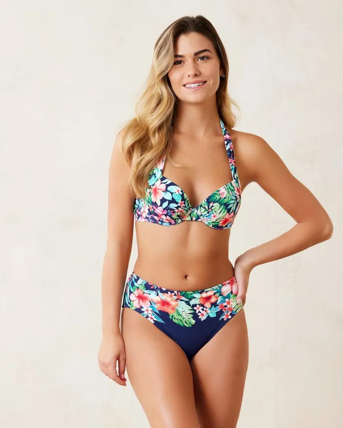 Tommy Bahama Island Cays Tropical Oasis Reversible Halter Bikini Top White Rev Women Bikini Tops Tommy Bahama Island Cays Tropical Oasis Reversible Halter Bikini Top White Rev Women Bikini Tops