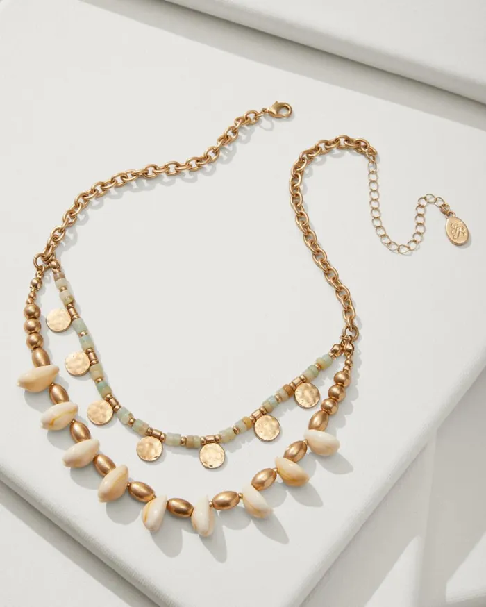 Tommy Bahama Kihei Collection Layered Beaded Shell Necklace Gold Women Jewelry Collections Tommy Bahama Kihei Collection Layered Beaded Shell Necklace Gold Women Jewelry Collections