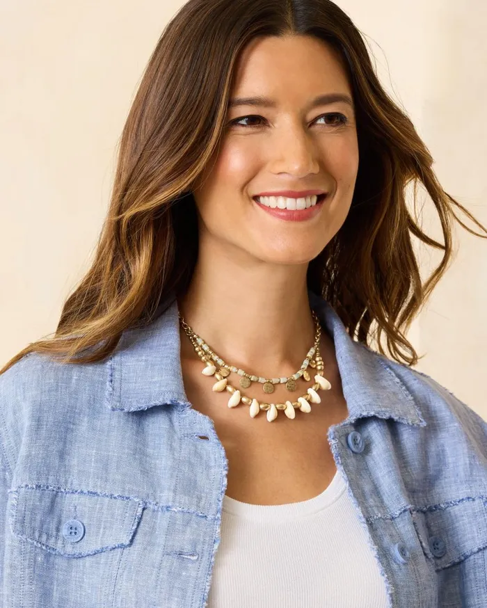 Tommy Bahama Kihei Collection Layered Beaded Shell Necklace Gold Women Jewelry Collections Tommy Bahama Kihei Collection Layered Beaded Shell Necklace Gold Women Jewelry Collections