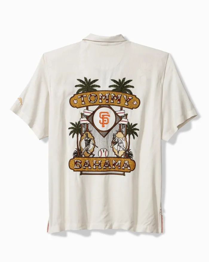 Tommy Bahama MLB Pitcher039s Paradiso Silk Camp Shirt Sanfranciscogiants Men Shirts Tommy Bahama MLB Pitcher039s Paradiso Silk Camp Shirt Sanfranciscogiants Men Shirts