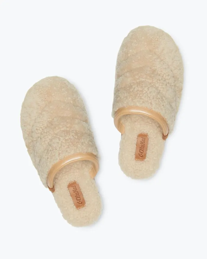 Tommy Bahama OluKai Pp Mua Fuzzy Slippers Tapa Women Shoes and Sandals